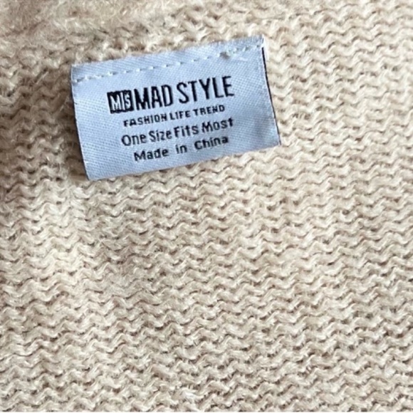 Anthropologie Mad Style 100% Acrylic fur lined open front sweater shrug cardigan - Picture 15 of 15